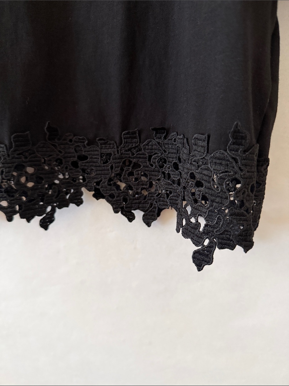 Zara Black Lace Trim Blouse Sz XL Cotton Short Sleeve Boxy Witchy NWT Minimalist - Picture 9 of 16